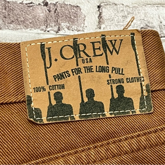 Vintage J. Crew Jeans 80s Made USA Chestnut Brown Talon Zip Straight Work 38x32 - Picture 8 of 13